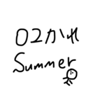 隠れ文字ボー人間（個別スタンプ：3）