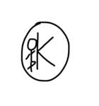 隠れ文字ボー人間（個別スタンプ：8）