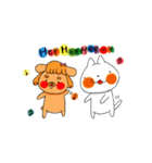 ぽこにゃんのなかよしスタンプ（個別スタンプ：3）