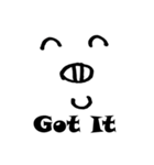 Face Pig (English version)（個別スタンプ：13）