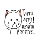Aggressive White Cat（個別スタンプ：19）
