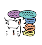 Aggressive White Cat（個別スタンプ：28）