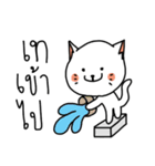 Aggressive White Cat（個別スタンプ：35）