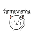 Aggressive White Cat（個別スタンプ：39）