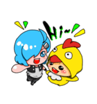 Cool sister Chicken brother（個別スタンプ：14）