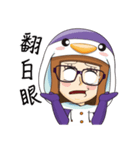 Purple in Penguin Costume（個別スタンプ：8）