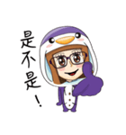 Purple in Penguin Costume（個別スタンプ：14）