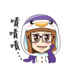 Purple in Penguin Costume（個別スタンプ：17）