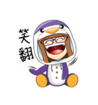 Purple in Penguin Costume（個別スタンプ：27）