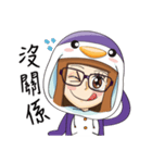 Purple in Penguin Costume（個別スタンプ：31）