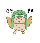 フクロウのユニ君（個別スタンプ：1）
