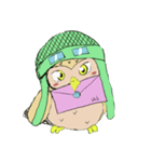フクロウのユニ君（個別スタンプ：3）