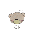 くま × シンプル（個別スタンプ：3）