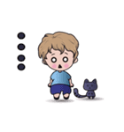 Boy girl and cat（個別スタンプ：6）