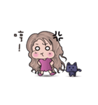 Boy girl and cat（個別スタンプ：9）