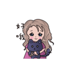 Boy girl and cat（個別スタンプ：16）