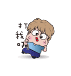 Boy girl and cat（個別スタンプ：18）