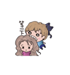 Boy girl and cat（個別スタンプ：23）