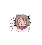 Boy girl and cat（個別スタンプ：26）