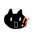黒猫スタンプ typeA（個別スタンプ：1）