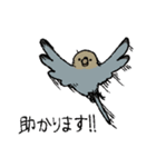 インコと作業員（個別スタンプ：9）