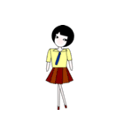 制服の女の子（個別スタンプ：1）