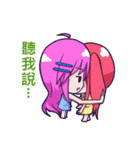 The purple hair girl's one day 5(Final)（個別スタンプ：2）