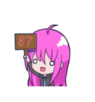 The purple hair girl's one day 5(Final)（個別スタンプ：8）