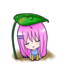 The purple hair girl's one day 5(Final)（個別スタンプ：40）