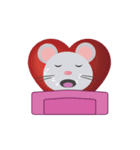 Mouse in love（個別スタンプ：16）