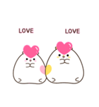 A cute moving hamster-love（個別スタンプ：24）