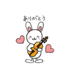 うさぎとバイオリン（個別スタンプ：3）