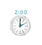 シンプルな時計と、時間にまつわることば（個別スタンプ：2）