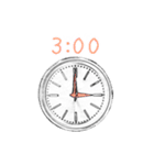 シンプルな時計と、時間にまつわることば（個別スタンプ：3）