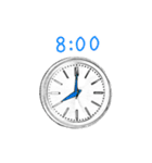 シンプルな時計と、時間にまつわることば（個別スタンプ：8）