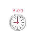 シンプルな時計と、時間にまつわることば（個別スタンプ：9）
