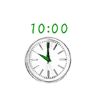 シンプルな時計と、時間にまつわることば（個別スタンプ：10）