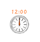 シンプルな時計と、時間にまつわることば（個別スタンプ：12）