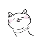 幸せを呼ぶ白猫（シロネコ）の白田さん（個別スタンプ：16）
