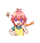 Kyura Pink Haired Boy（個別スタンプ：1）