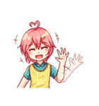 Kyura Pink Haired Boy（個別スタンプ：2）