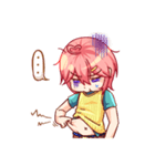 Kyura Pink Haired Boy（個別スタンプ：4）