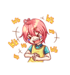 Kyura Pink Haired Boy（個別スタンプ：7）