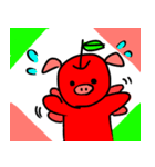 りんごのぶた（個別スタンプ：14）