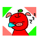 りんごのぶた（個別スタンプ：34）