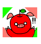 りんごのぶた（個別スタンプ：40）