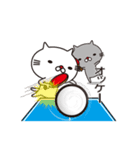 白猫と卓球（個別スタンプ：27）
