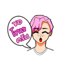 Pink Hair Boy（個別スタンプ：5）