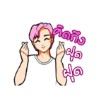 Pink Hair Boy（個別スタンプ：10）