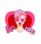 Pink Hair Boy（個別スタンプ：16）